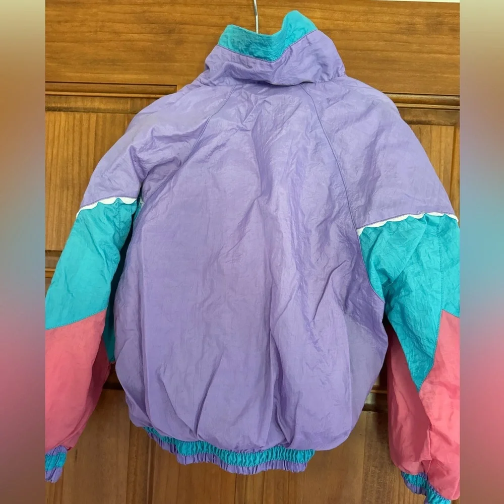 Basic Outlook Windbreaker Jacket Girls Size 4 Purple Pink Lightweight Vintage